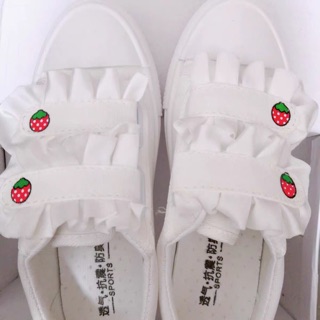 [ORDER] Giày ullzang quả dâu viền bèo