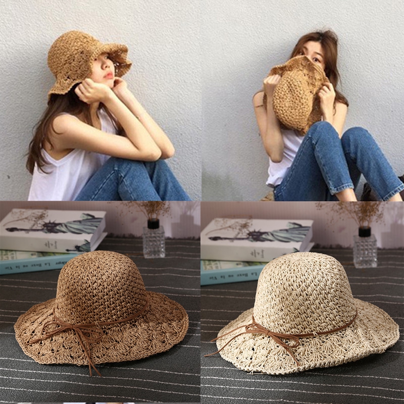Nón Cói Rộng Vành LINJW Dành Cho Nữ Đi Biển Phong Cách Thời Trang