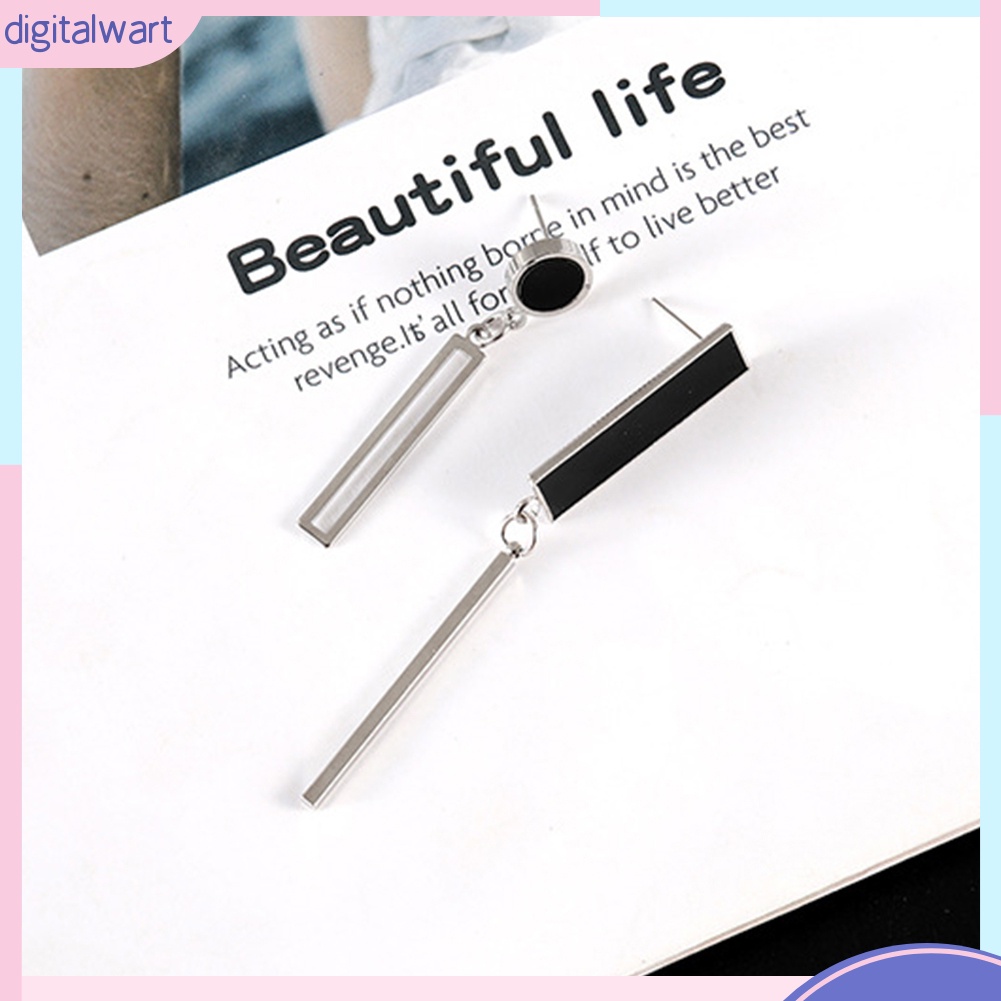 Khuyên tai hình học kiểu bất đối xứng thời trang cho nữ