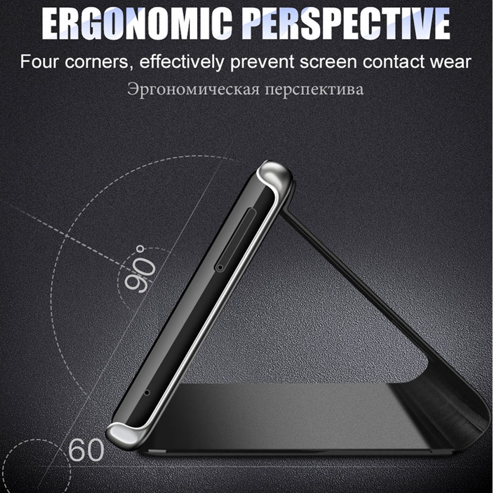 Bao da điện thoại nắp lật mặt gương 360° cho LG V30/V35/V40/V50/Q60/K50/V60/K61/K50S