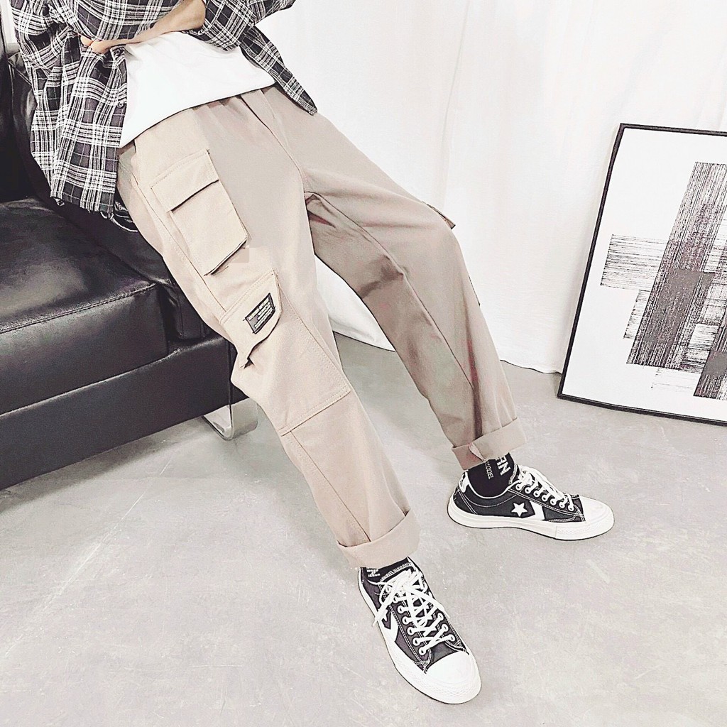 Quần jogger kaki túi hộp vải bao đẹp hàng y hình, bao đẹp | BigBuy360 - bigbuy360.vn