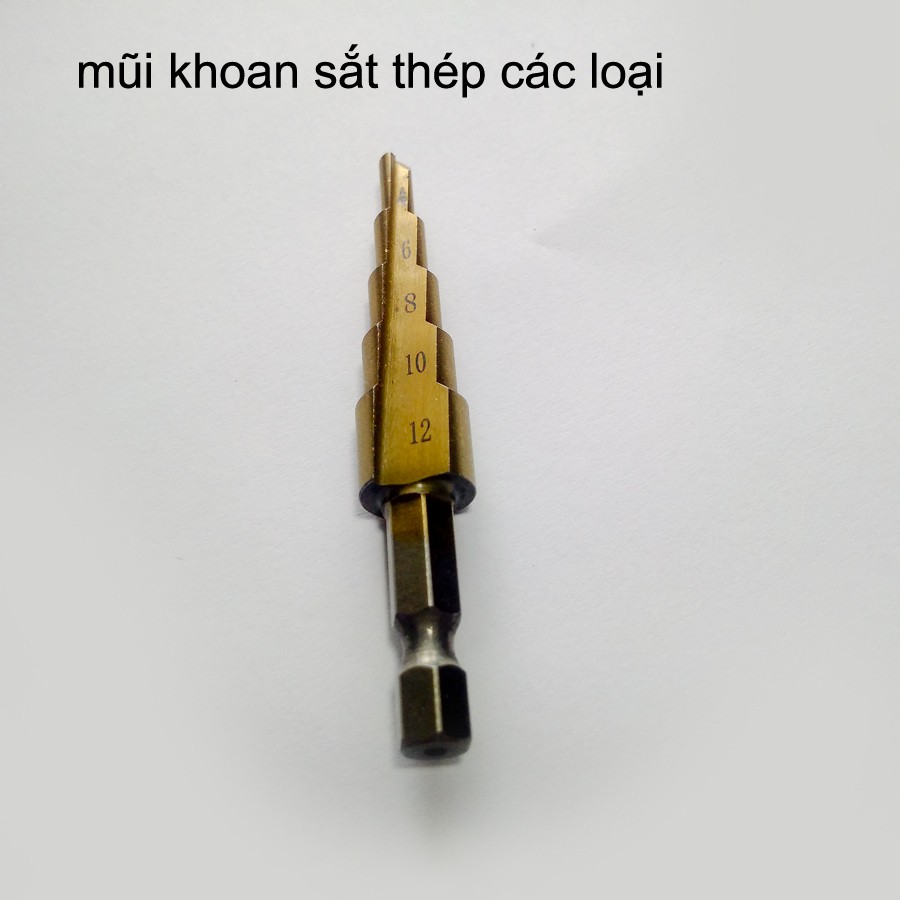 Mũi Khoan Sắt Thép Hình Nón SIZE 4-12mm, Thép gió siêu cứng bền bỉ