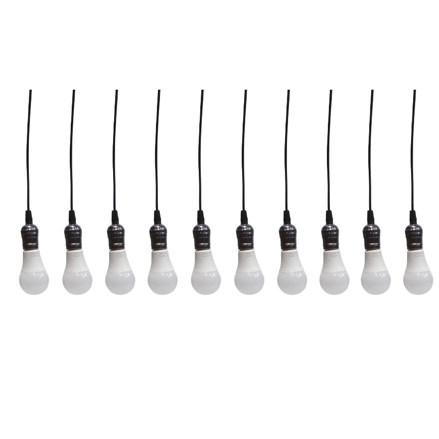 Bộ 10 đèn thả cổ điển Vintage bóng đèn led búp 9w