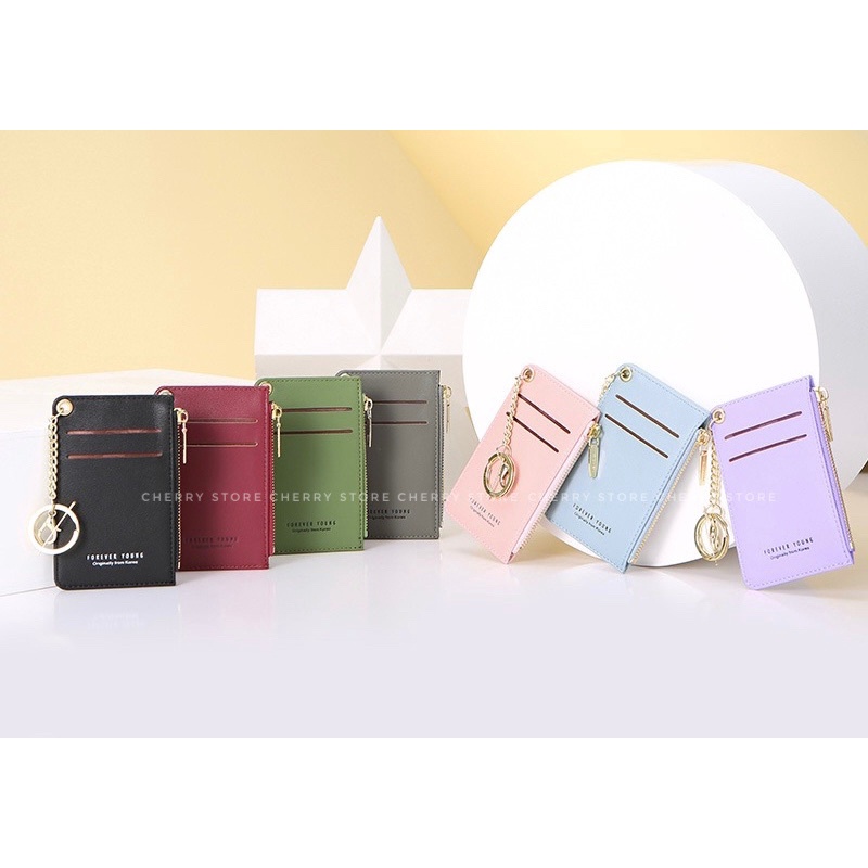Ví mini nữ đựng thẻ đẹp cao cấp nhỏ gọn bỏ túi nhiều ngăn tiện lợi ảnh thật CS5208