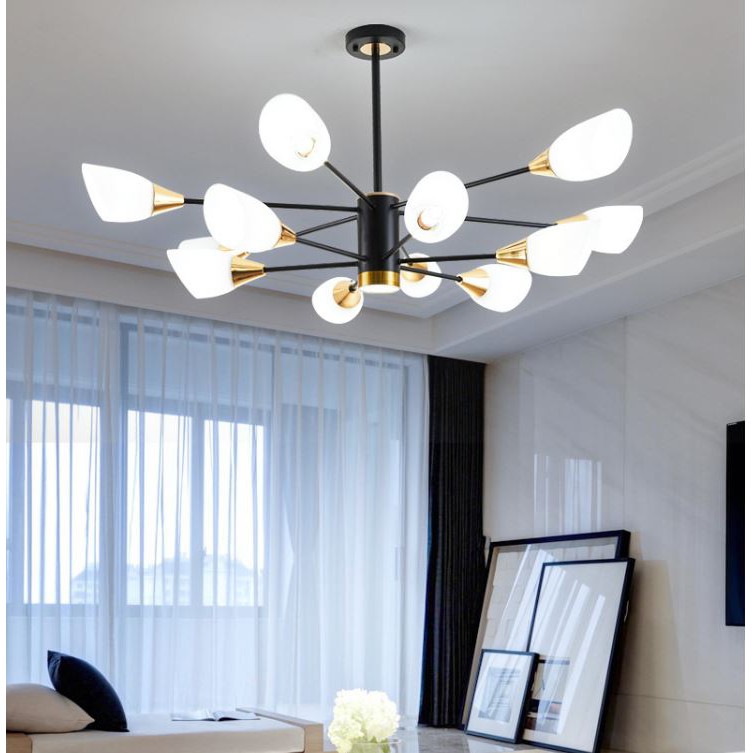 Đèn chùm MONSKY WANTE 12 bóng hiện đại trang trí nội thất cao cấp, sang trọng - kèm bóng LED chuyên dụng.