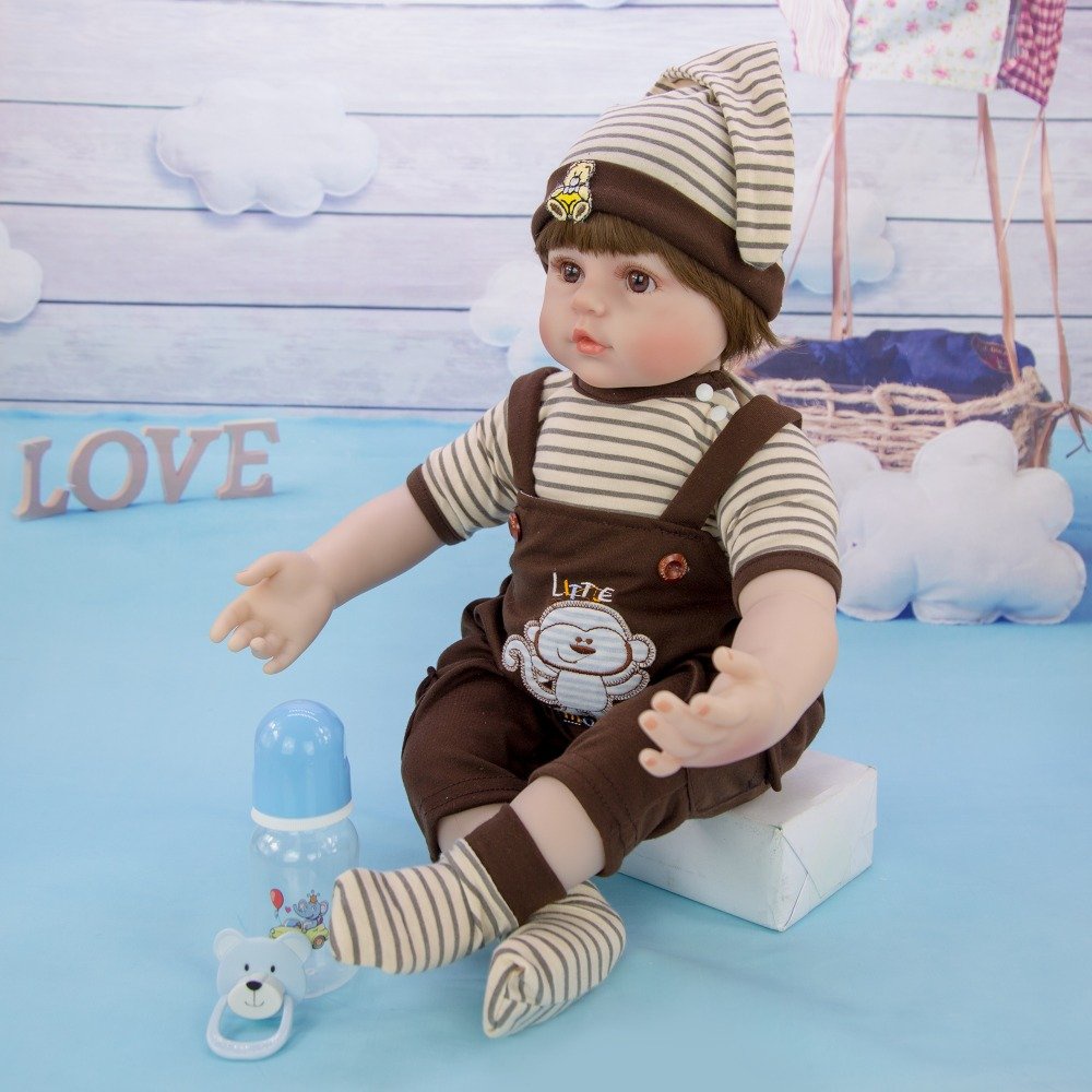 Búp Bê Bé Trai Tái Sinh thân Gòn  60cm _ Reborn Toddler Semi Soft Vinyl Fashion American Boy Doll 24 inch