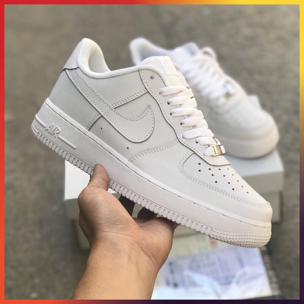 Giày Sneaker Nam Nữ - Giày Nike Air Force 1  AF1 Trắng Thể Thao Cổ Thấp