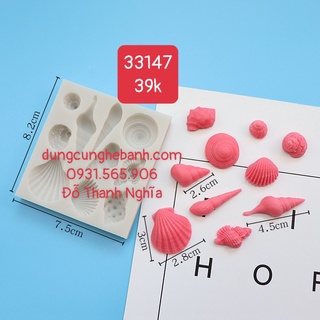 Khuôn Silicone sinh vật biển Sò Ốc Biển 10C 2 phân loại