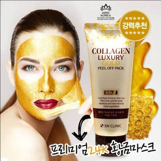 MẶT NẠ LỘT TINH CHẤT COLLAGEN &LUXURY GOLD PEEL OFF PACK 3W CLINIC