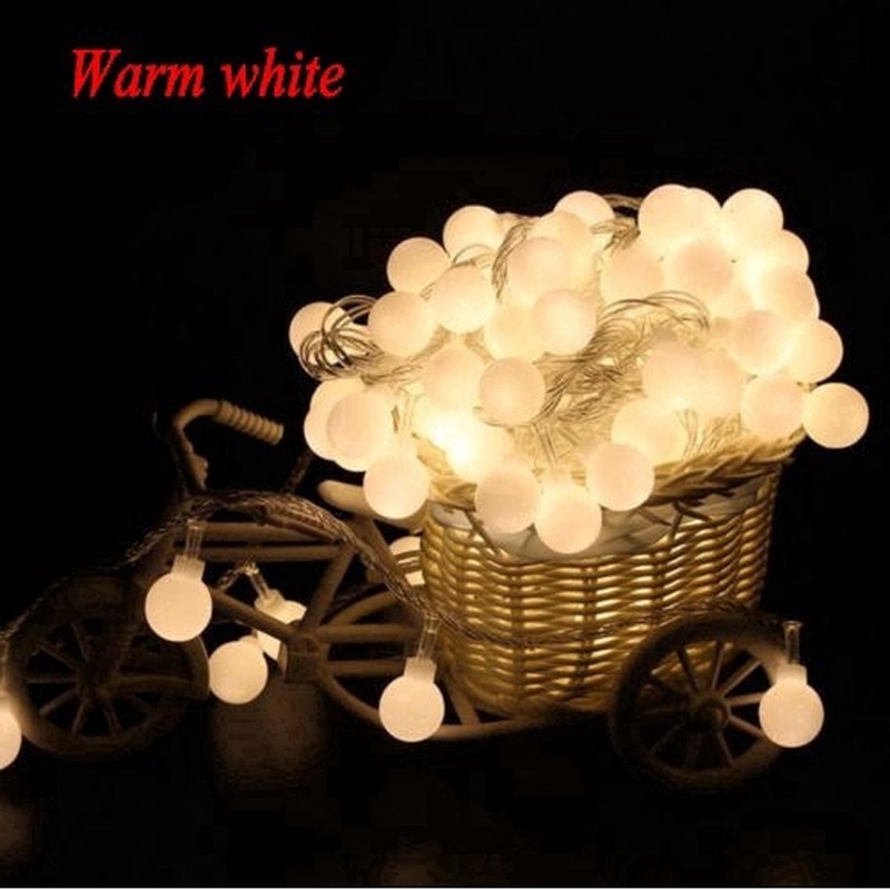 Dây đèn LED 100 bóng hình quả bóng dùng trang trí tiệc