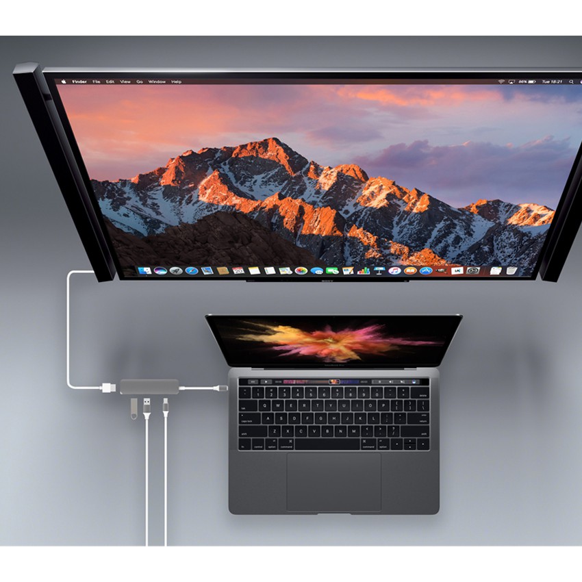 HyperDrive USB Type C Hub with 4K HDMI Support For MACBOOK Pro & 12″