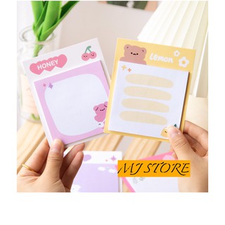Giấy note cute - 125 tờ (set 5 xấp) - mjstore