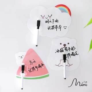 Miếng dán Note Tủ Lạnh Kèm bút ,tẩy xóa sáng tạo