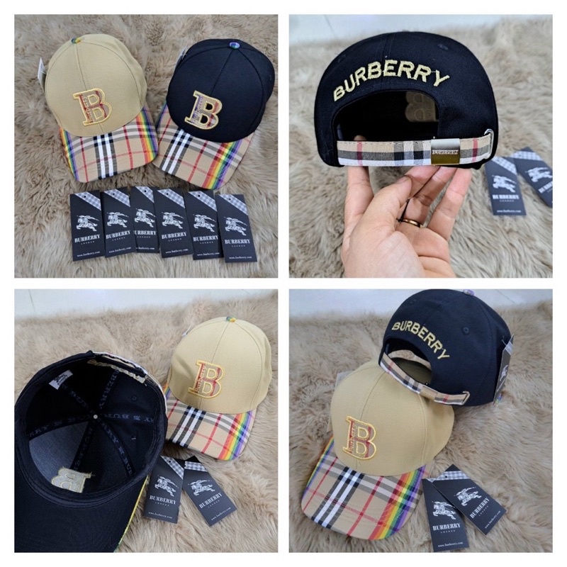 Nón kết Nam nữ Burberry kaki phong cách trẻ trung