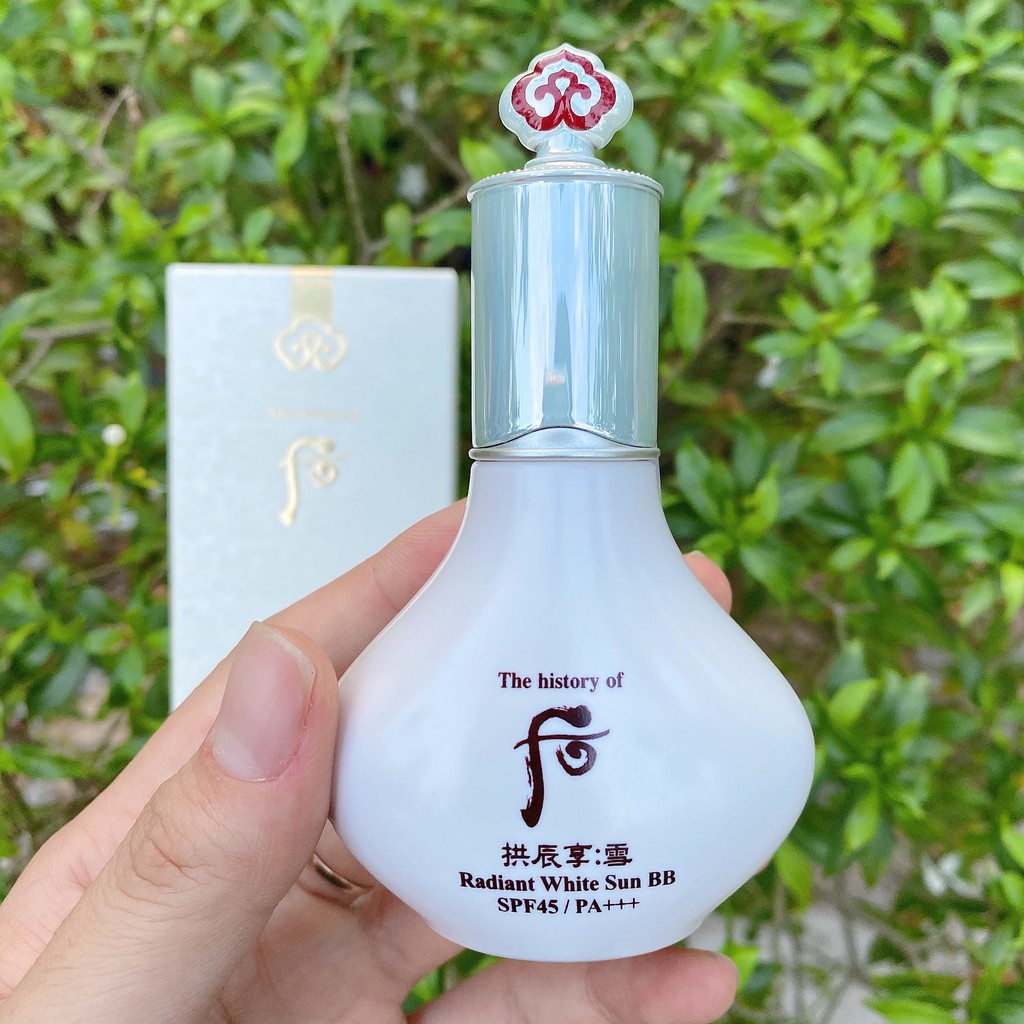 Kem trang điểm chống nắng dưỡng trắng cao cấp Whoo Radiant White BB Sun SPF45/PA+++ 40ml - Chính hãng LG Hàn