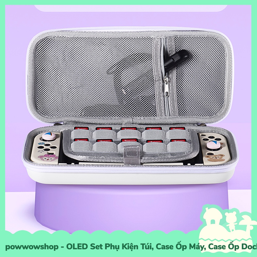 [Sẵn VN - Hỏa Tốc] OLED/V1/V2 Set Phụ Kiện Case Ốp Máy, Ốp Dock Cho Máy Game Nintendo Switch OLED Phong Cách Stella Lou