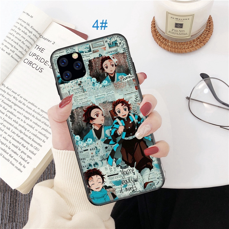 Ốp điện thoại in hình anime Kimetsu no Yaiba Demon Slayer cho iPhone 5 5s Se 6 6S 7 8 Plus X XR Xs Max