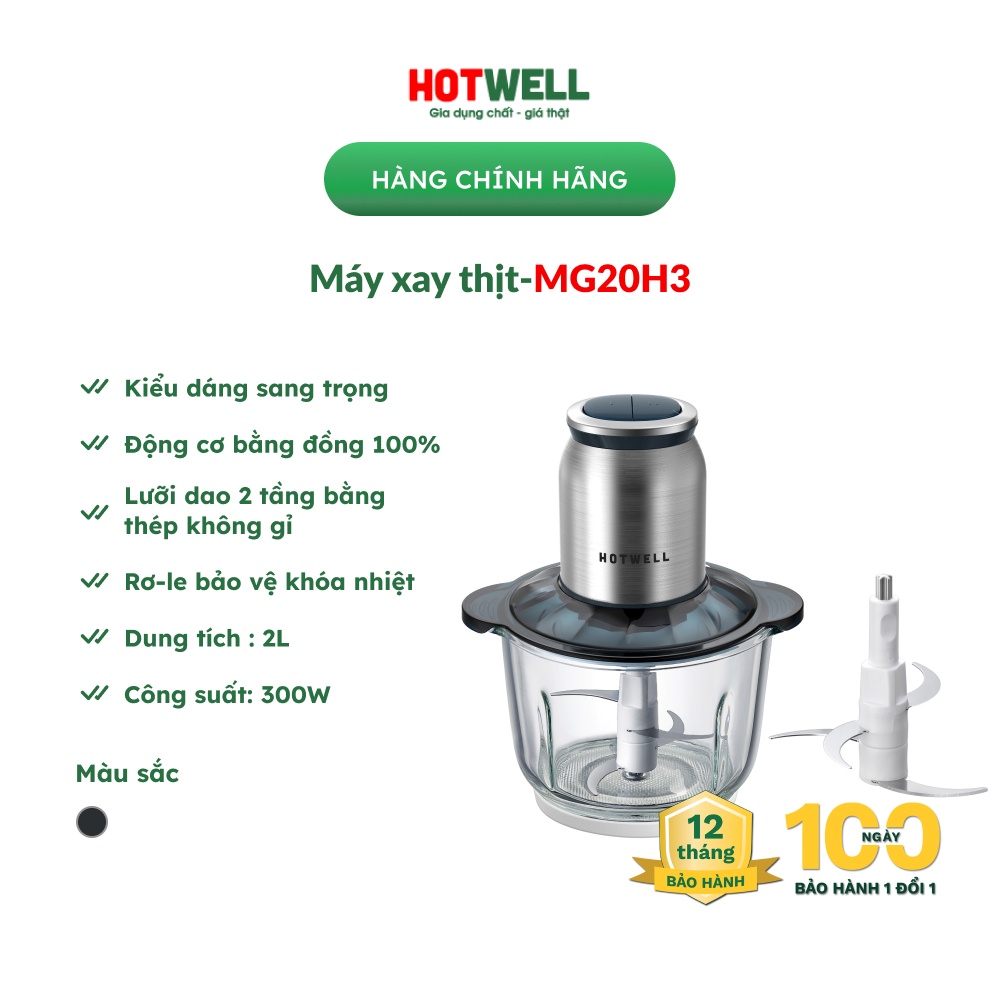 [Mã ELHADEV giảm 4% đơn 300K] Máy xay thịt Hotwell MG20H3