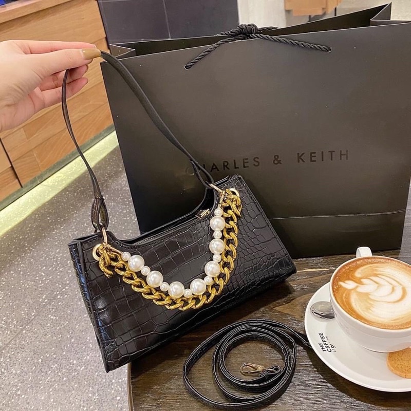 Túi Kẹp Nách Dây Ngọc, Túi Xách Nữ Đeo Chéo Đeo Vai Pha Xích