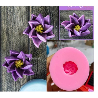 Khuôn silicone hoa cúc nhọn xoay 5cm M11