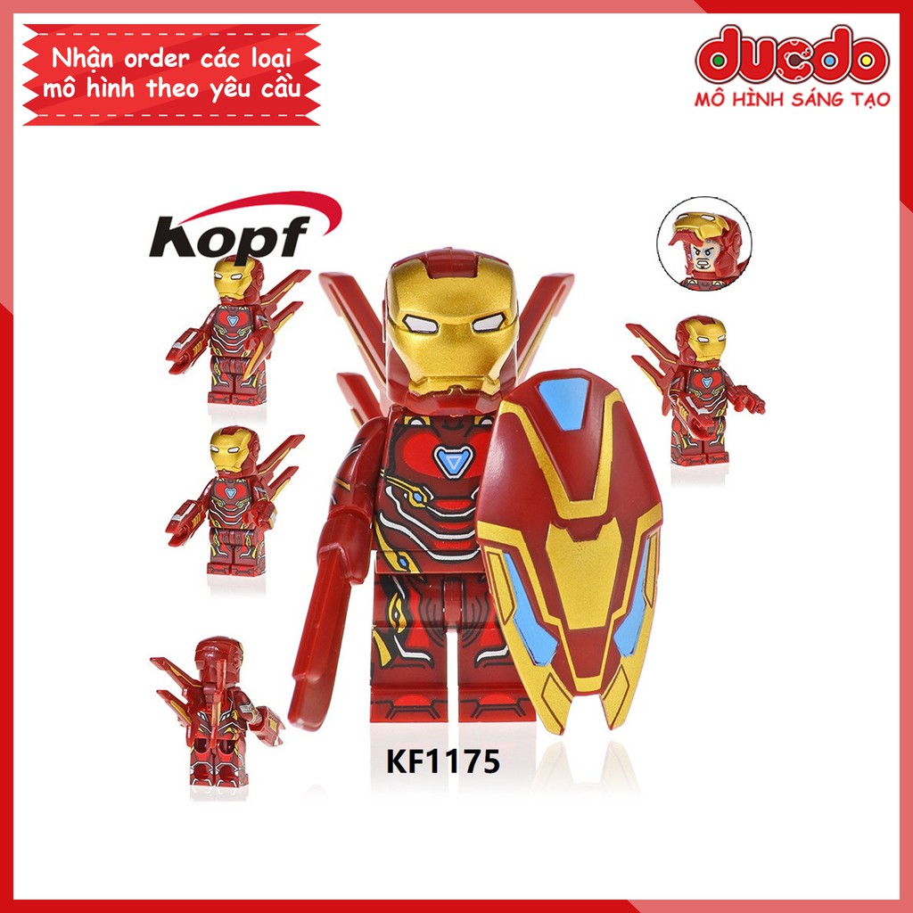Minifigures siêu anh hùng Iron Man full giáp - Đồ chơi Lắp ghép Xếp hình Mô hình Mini EndGame Kopf KF6093