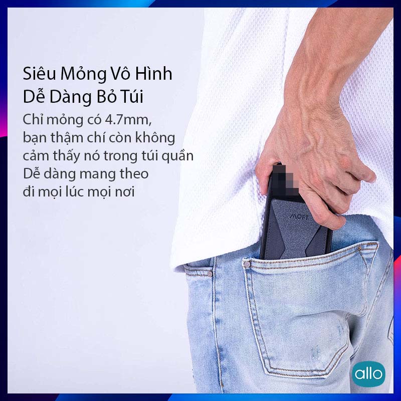 Giá Đỡ Điện Thoại Moft X Phone Stand Đa Năng Siêu Mỏng, Có Khe Đựng Thẻ Siêu Tiện Lợi, Phiên Bản Dán Keo