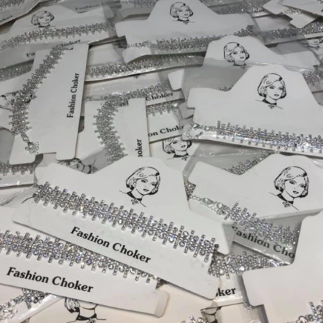 Vòng cổ/Chocker răng cưa đính FULL đá cao cấp sang chảnh siêu xinh