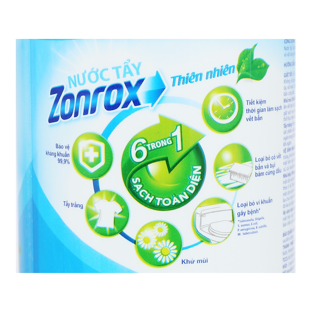 Nước tẩy TRẮNG đa năng Zonrox 1 lít