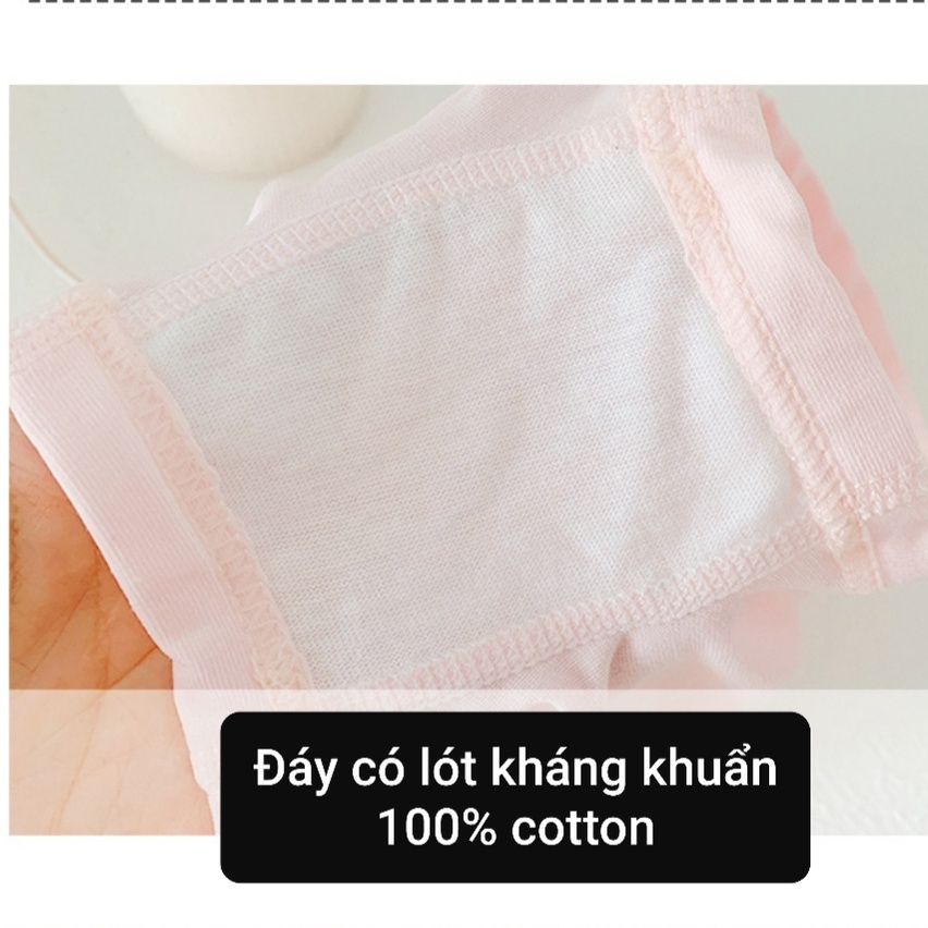 Combo 5 quần chip cho bé gái cotton hoạ tiết SMILE dễ thương từ 9-35kg