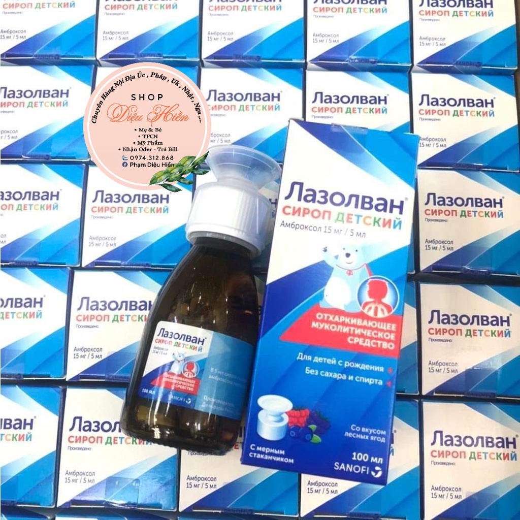 Siro Ho thảo dược Lazolvan của Nga