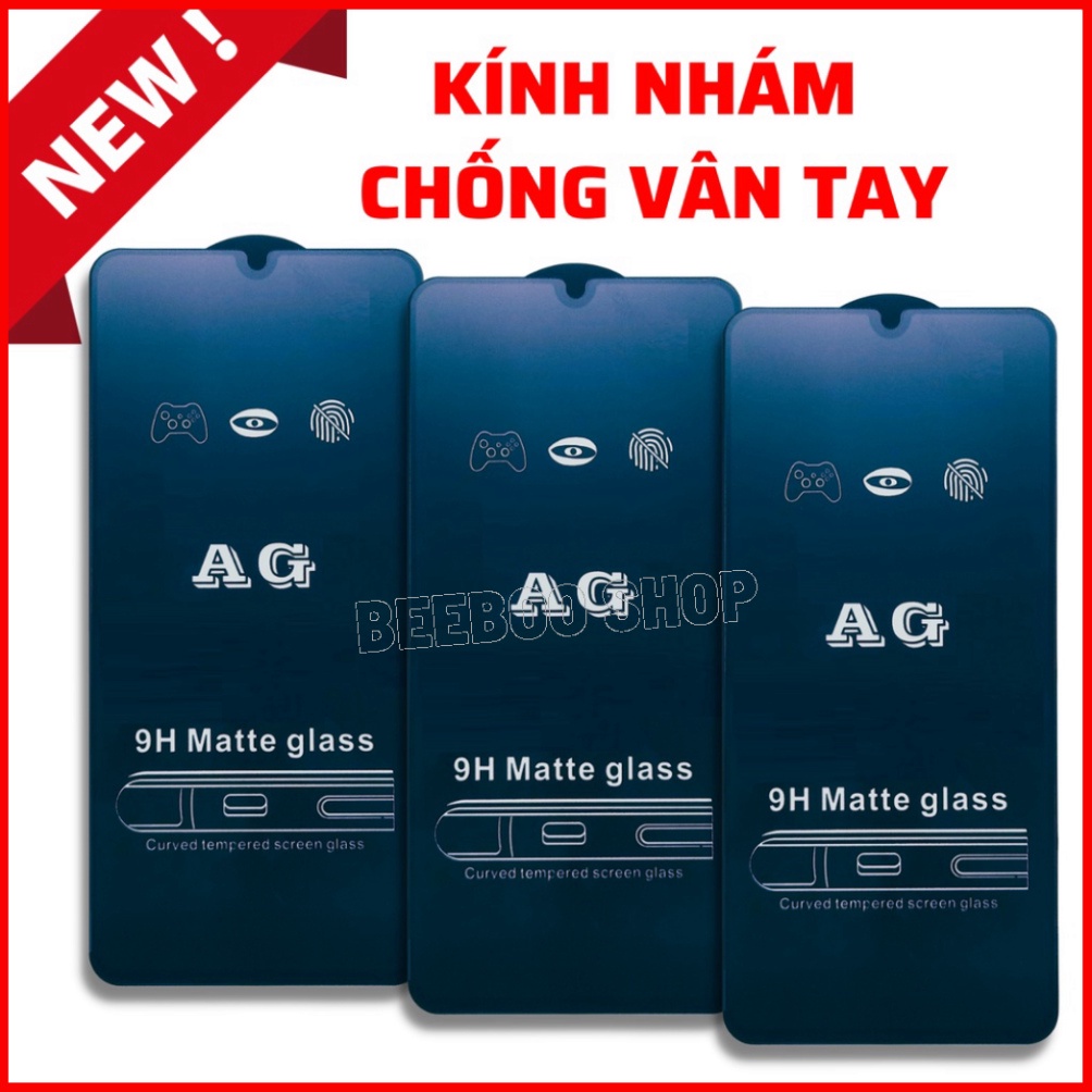 [AG NHÁM CAO CẤP] Kính Cường Lực Samsung A12 - Full màn hình - Nhám phủ Nano Cao cấp - Chống vân tay