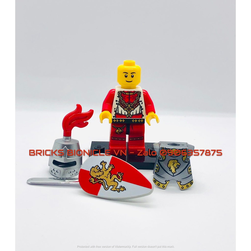 LEGO MINIFIGURES - ĐỒ CHƠI XẾP HÌNH LEGO NHÂN VẬT TRUNG CỔ - CASTLE KINGDOM LION KNIGHTS - HIỆP SĨ SƯ TỬ 2012