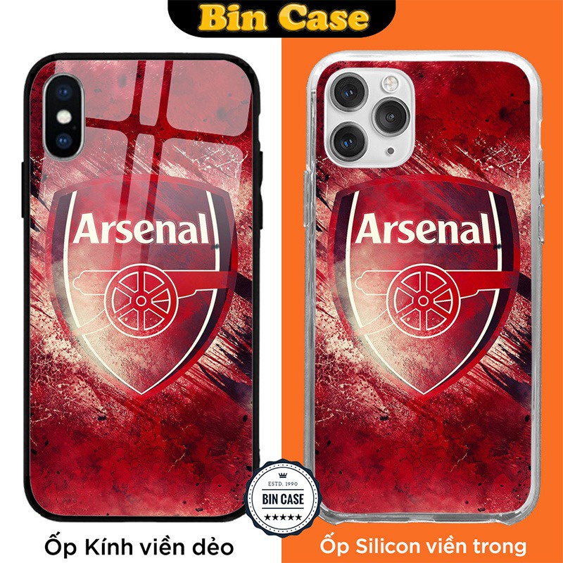 ⚽Ốp Điện Thoại iPhone Logo Arsenal ⚽Ốp Màu Đỏ Thiết Kế Đẹp iphone 13 12 11 Pro Max 6s 6 7 8 Plus X Xr Xs Max BONGDA101