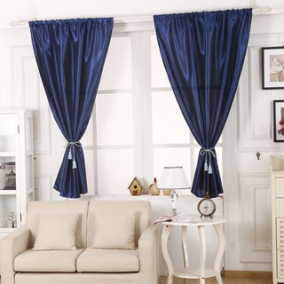 Rèm cửa sổ vải satin màu trơn trang trí nội thất
