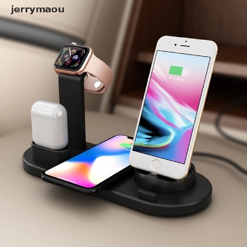 Đế Sạc Nhanh Không Dây 3 Trong 1 Qi Cho IWatch 5