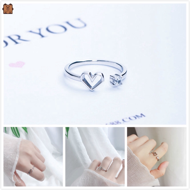 Nhẫn nữ hình trái tim thiết kế tinh tế và ấn tượng