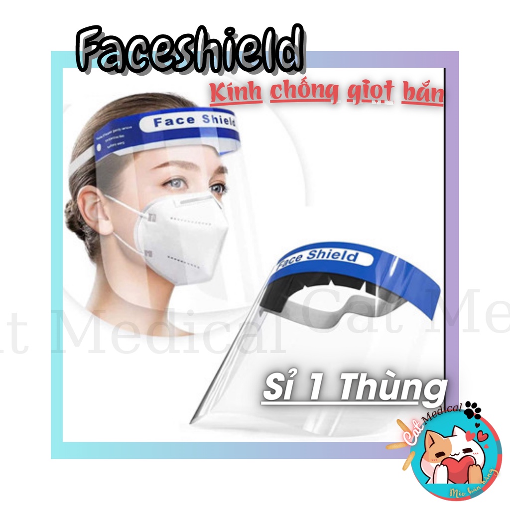 Kính chống giọt bắn Faceshied  kính bảo hộ bảo vệ mắt đa năng chống bụi bẩn giọt bắn đảm bảo an toàn - HoàngVũ