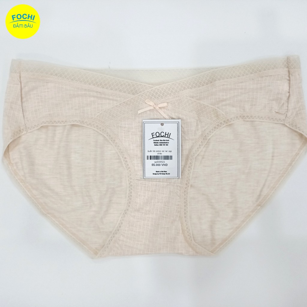 Quần Lót Bầu Cotton Madal Cao Cấp Cạp Chéo FOCHI - Co Dãn Đàn Hồi Tốt, Đáy 2 Lớp Kháng Khuẩn QLA005