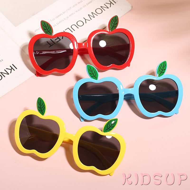 KIDSUP-Kids Party Sunglasses, Apple Shaped UV400 Dark Glasses for Girls, Boys