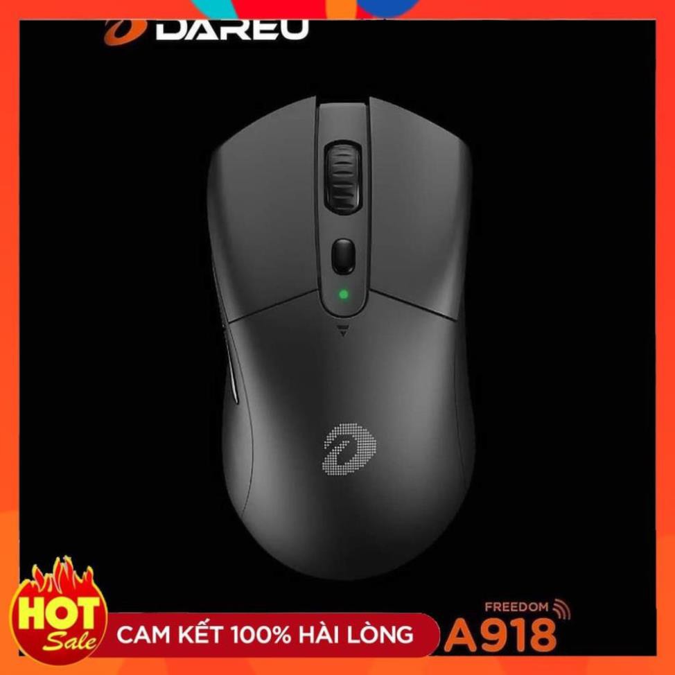 [Chính Hãng] Chuột Gaming không dây DAREU A918 - BLACK (PixArt PAW3335) _Bảo hành 24 tháng chính hãng