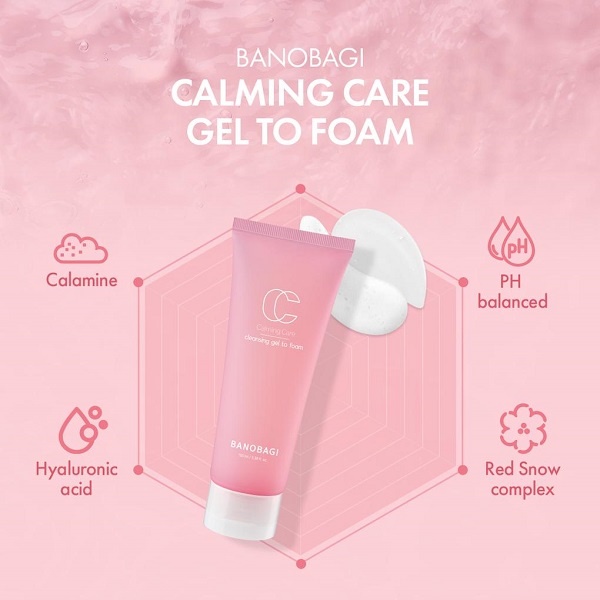 Sữa Rửa Mặt Dưỡng Ẩm Minisize BANOBAGI Calming Care Cleansing Gel 30ml