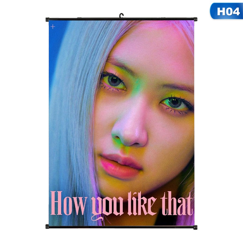 Hit upon Kpop Blackpink How You Like That Poster  LISA ROSE JENNIE JISOO HOW YOU LIKE THAT D-DAY Portray Hang Poster Fans Gift