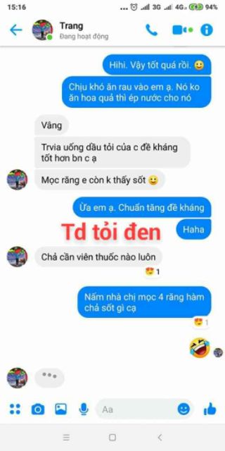 Mẹo cai kháng sinh bô đôi TD tỏi đen và húng chanh