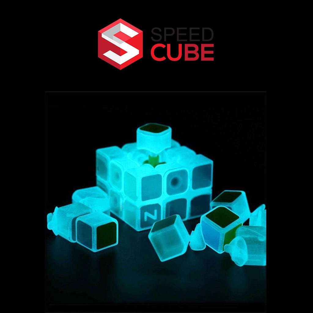Rubik móc khóa 3x3 Zcube dạ quang, móc khóa dạ quang 3.0 cm Zcube - Shop Speed Cube