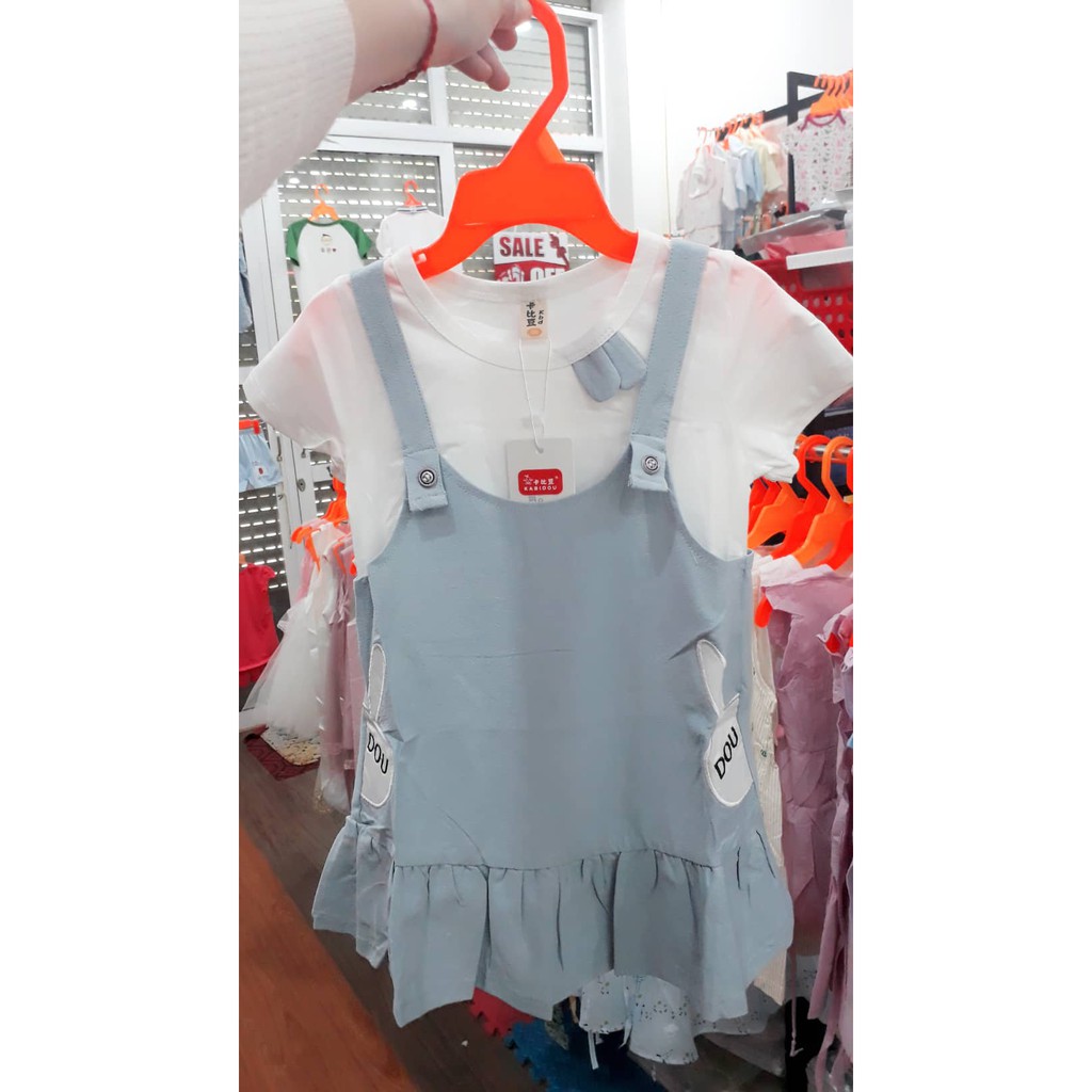 Set áo yếm bé gái