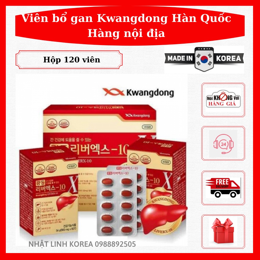 Viên bổ gan Kwangdong hàn quốc, hộp 120 viên - Bổ gan Hàn Quốc nội địa