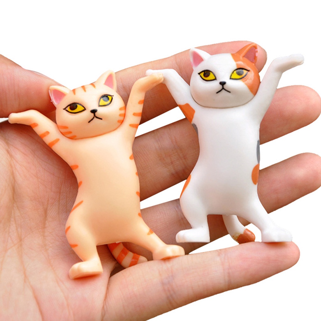 1 Bộ Giá Đỡ Bút Để Bàn Hình Mèo Nhảy Múa Vui Nhộn