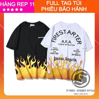 ⚡️[Freeship - Full Tag Túi]⚡️Áo Palm Angels Fire ngắn tay Full Tag Túi, áo thun unisex thuộc street style