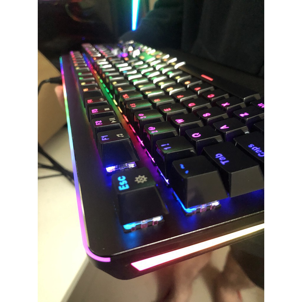 Bàn phím cơ gaming Fuhlen S Subverter led RGB - Blue Switch Black - Chính hãng - Có tem chống hàng giả