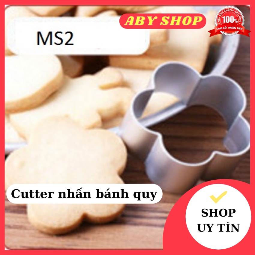 Cutter nhấn bánh quy ⚡ HÀNG CAO CẤP ⚡ khuôn làm bánh quy chất liệu inox chống gỉ, dễ dàng thao tác
